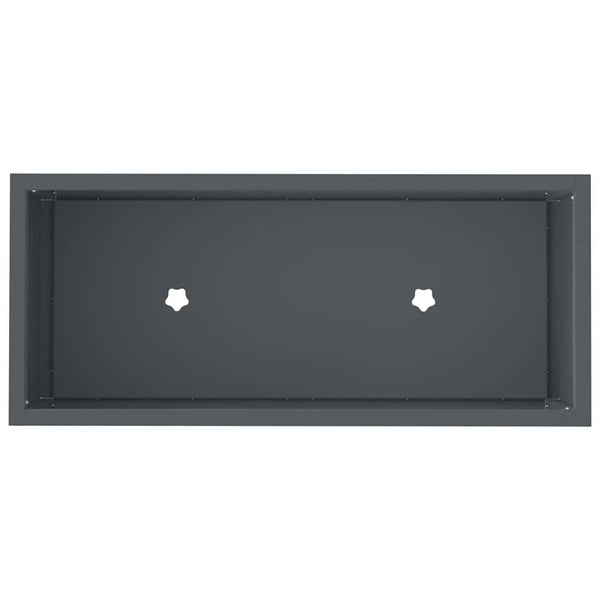 Kohotettu puutarhakasvi Antrasiitti 60 x 26 x 45 cm Teräs