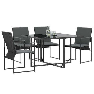 Musta ja antrasiitti puutarhatuolit Kenan 50.5x59x81.5cm (4 pcs)