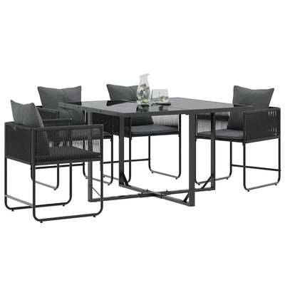 Musta ja antrasiitti puutarhatuolit Onciu 50.5x53.5x63.5cm (4 pcs)