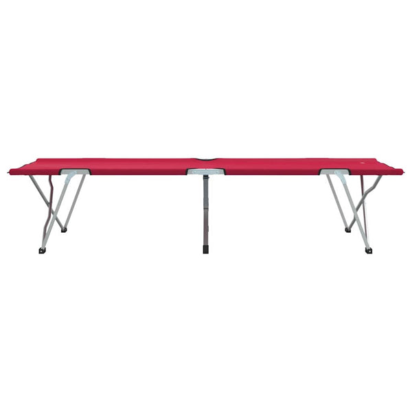 Taitettava leirintävuode 2 kpl Punainen 194 x 62,5 x 42,5 cm