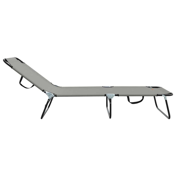 Taittuva aurinkotuoli Harmaa 188 x 57 x 86,5 cm Polyesteri