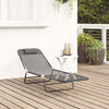 Taittuva aurinkotuoli Harmaa 182 x 55 x 85,5 cm Textilene