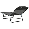 Taittuva aurinkotuoli 2 kpl Textilene Musta