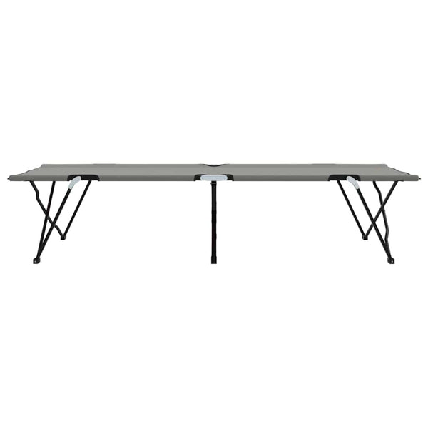 Taitettava leirintävuode Harmaa 206 x 76 x 74 cm