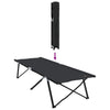 Taitettava leirintävuode 2 kpl Musta 206 x 76 x 74 cm