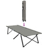 Taitettava leirintävuode 2 kpl Harmaa 206 x 76 x 74 cm