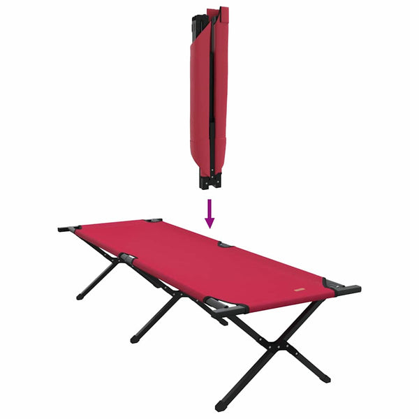 Taitettava leirintävuode 2 kpl Punainen 193 x 69 x 45 cm
