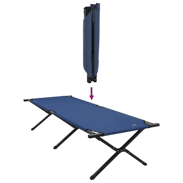 Taitettava leirintävuode Sininen 210 x 80 x 46 cm Oxford-kangas