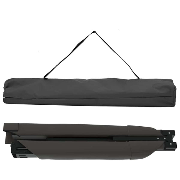 Taitettava leirintävuode 2 kpl Musta 210 x 80 x 46 cm