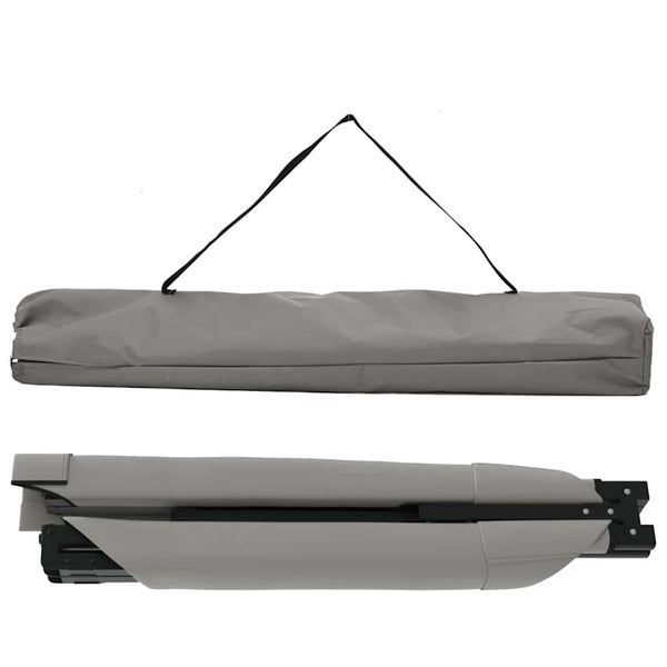 Taitettava leirintävuode 2 kpl Harmaa 210 x 80 x 46 cm