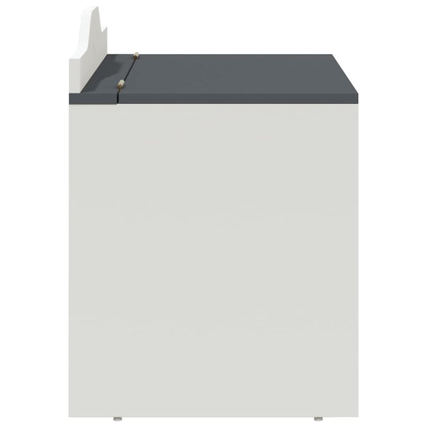 Leikkikaluarkku harmaa ja valkoinen 73 x 33 x 55 cm