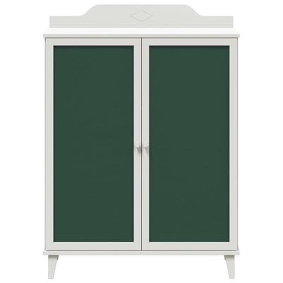 Liitutaulu kaappi hyllyllä ovella Valkoinen Tekninen puu