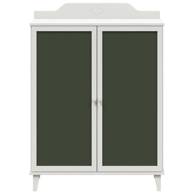 Liitutaulu kaappi hyllyllä ovella Valkoinen Tekninen puu