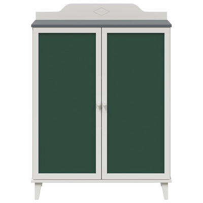 Liitutaulu kaappi hyllyllä harmaa ja valkoinen Tekninen puu