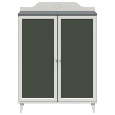 Liitutaulu kaappi hyllyllä harmaa ja valkoinen Tekninen puu