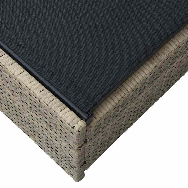 Aurinkotuoli Beige 200,5 x 70 x 75 cm polyrottinki