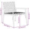 Musta puutarhan tuoli Crane 79x56x73.5cm (2 pcs polyrottinki)