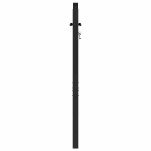 Puutarhanportti Lukittava Musta 100x100 cm Alumiini