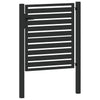 Puutarhanportti Lukittava Musta 100x100 cm Alumiini
