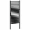 Puutarhanportti Lukittava Musta 100x200 cm Alumiini