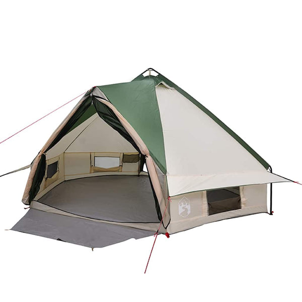 Teepee-teltta 6-hengelle 6 hengelle Vihreä ja valkoinen