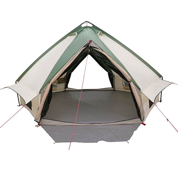 Teepee-teltta 6-hengelle 6 hengelle Vihreä ja valkoinen