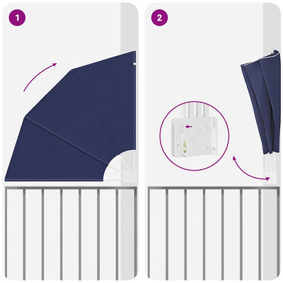 Laivastonsininen parvekkeen yksityisyyden suoja Toporas 115x115cm