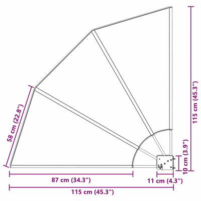 Laivastonsininen parvekkeen yksityisyyden suoja Toporas 115x115cm