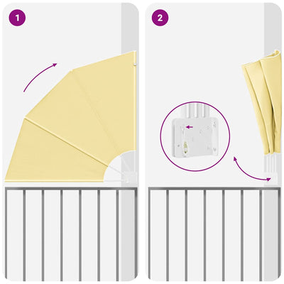 Hiekka parvekkeen yksityisyyden suoja Jabbari 115x115cm (kangas)