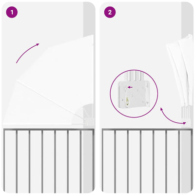 Valkoinen parvekkeen yksityisyyden suoja Eustasiu 115x115cm (kangas)