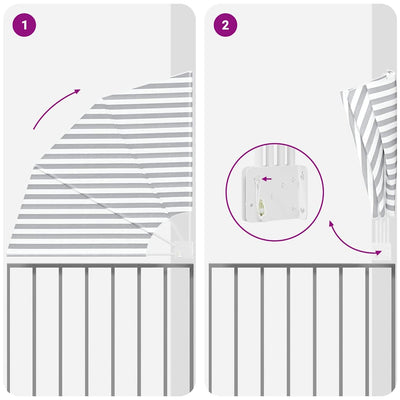 Antrasiitti ja valkoinen parvekkeen yksityisyyden suoja Tocu