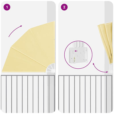 Hiekka parvekkeen yksityisyyden suoja Iordanca 160x160cm (kangas)