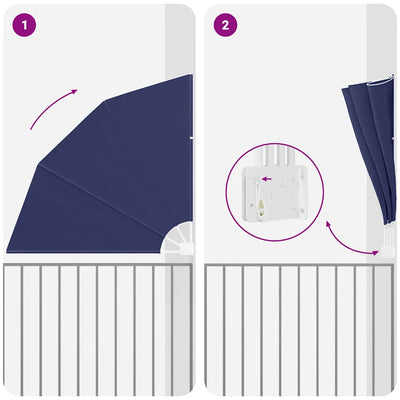 Laivastonsininen parvekkeen yksityisyyden suoja Calciia 140x140cm