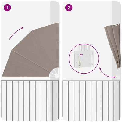 Harmaanruskea parvekkeen yksityisyyden suoja Pain 140x140cm