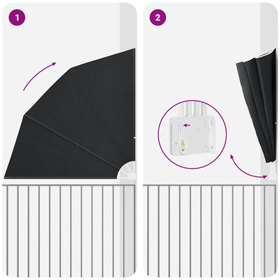 Antrasiitti parvekkeen yksityisyyden suoja Mahon 210x210cm (kangas)