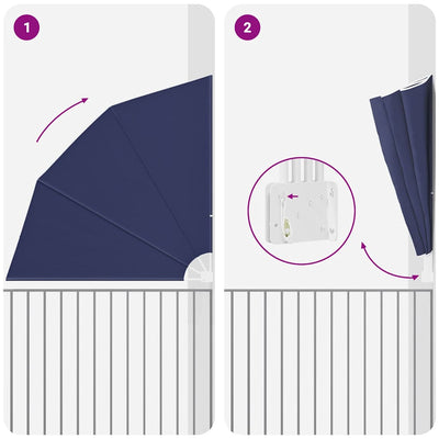 Laivastonsininen parvekkeen yksityisyyden suoja Vivienne 210x210cm