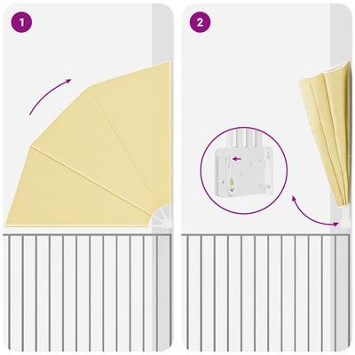 Hiekka parvekkeen yksityisyyden suoja Alideea 210x210cm (kangas)