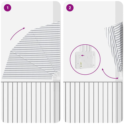 Antrasiitti ja valkoinen parvekkeen yksityisyyden suoja Biatrices