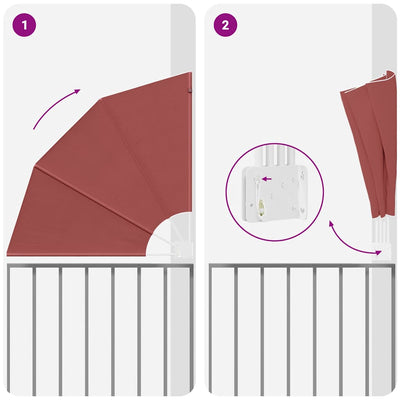 Terrakotta parvekkeen yksityisyyden suoja Iovanut 115x115cm (kangas)