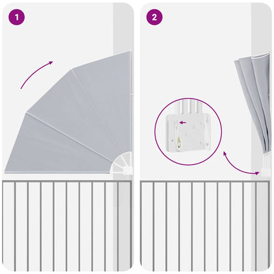 Harmaa parvekkeen yksityisyyden suoja Tahu 160x160cm (kangas)