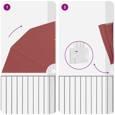 Terrakotta parvekkeen yksityisyyden suoja Magelon 160x160cm (kangas)