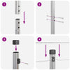 Upotettu aitausapaja 13 kpl Hopea Jauhemaalattu Teräs
