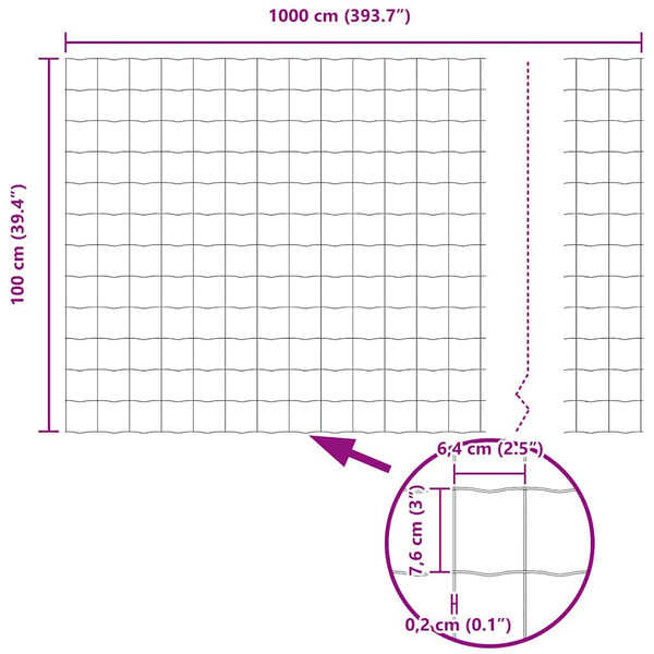 Euroaita 1 x 10 m PVC-pintainen rauta