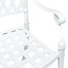 Puutarapöytäsarja 3 pcs Valkoinen Valu-alumiini