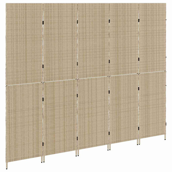 Huonejakaja Beige 242 x 180 cm polyrottinki