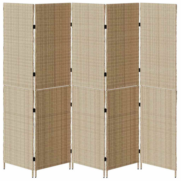 Huonejakaja Beige 242 x 180 cm polyrottinki