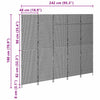 Huonejakaja Beige 242 x 180 cm polyrottinki