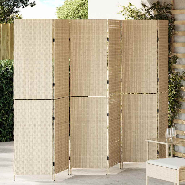 Huonejakaja Beige 292 x 180 cm polyrottinki