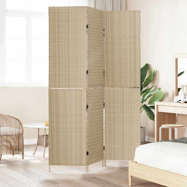 Huonejakaja Beige 146 x 200 cm polyrottinki