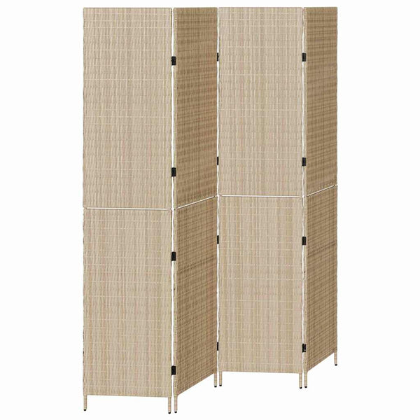 Huonejakaja Beige 195 x 200 cm polyrottinki